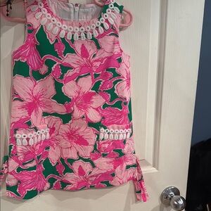 Lilly Pulitzer Pink and Green Sheath Dress for Resort Wear